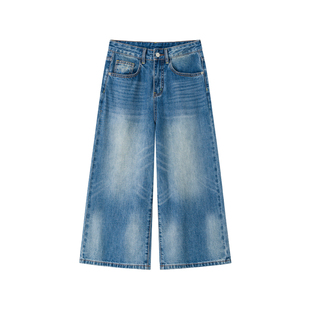 【自由演绎法】阔腿裤丨CHICJOJO牛仔裤女26春新款宽松休闲八分裤