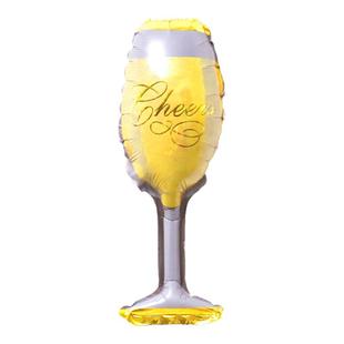 生日装饰ktv装扮啤酒节铝膜酒瓶酒杯气球香槟杯大号生日布置道具