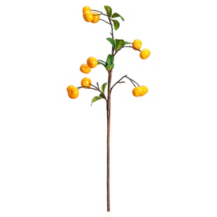 寓意大吉大利果实假花干花仿真金桔橘子乔迁新居客厅玄关插花摆件