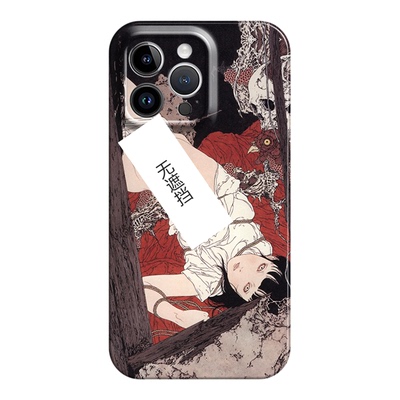 浮世绘复古文艺少女适用iphone16promax菲林手机壳15苹果17华为p70荣耀300vivos20iqoo13软红米k80小米civi4p