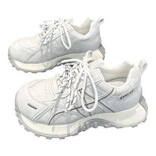 爆款运动风厚底老爹鞋女2026新款百搭增高小白鞋显脚小运动休闲鞋