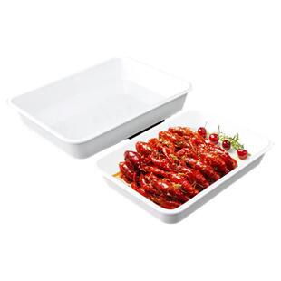密胺塑料长方形加深宽边卤菜托盘仿瓷商用凉菜份数盘熟食展示盘子