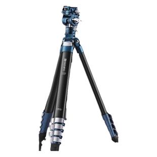 【摄影/摄像二合一】百诺青鸟三脚架扁管扳扣铝合金碳纤维相机微单液压云台专业支架旅行便携轻便单反三角架