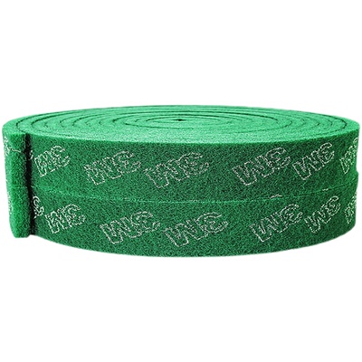 3M绿色卷状拉丝除锈铁板烧百洁布