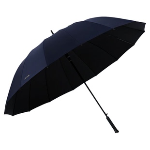 天堂伞直杆长柄直柄16骨黑胶防晒遮阳伞自动双人男加大商务晴雨伞