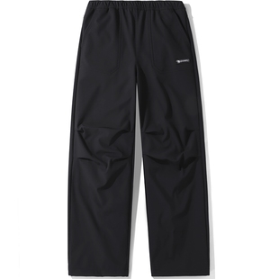 [王俊凯同款]骆驼户外冲锋软壳裤女加绒束脚裤秋冬款男工装伞兵裤