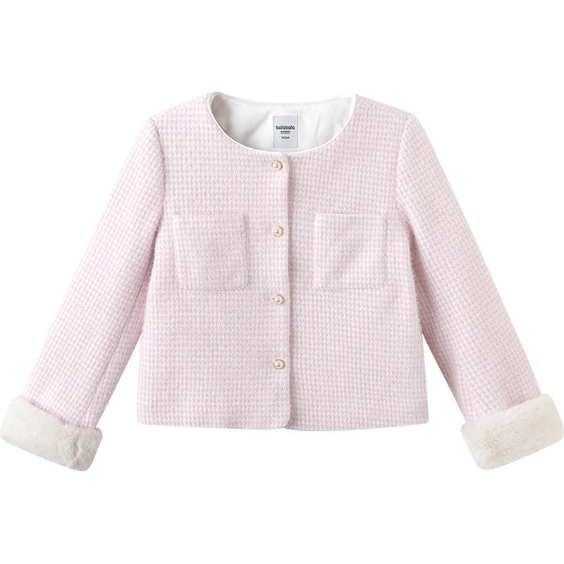 巴拉巴拉女童棉服外套甜美百搭