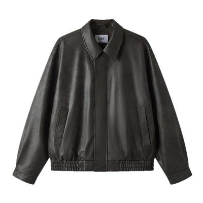 森马哑光仿皮衣机车短夹克外套男
