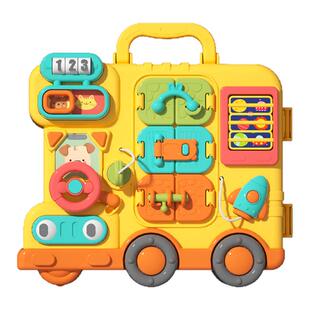 忙碌板蒙特梭利教具婴儿童1一3蒙氏早教益智屋精细动作宝宝玩具车