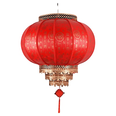 仿古圆羊皮灯笼户外防水连串吊灯