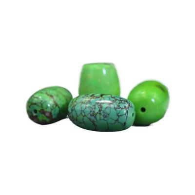 菜籽黄绿松石桶珠散珠