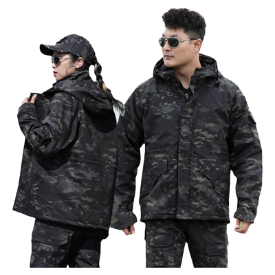 盾郎冲锋衣套装加绒加厚保暖