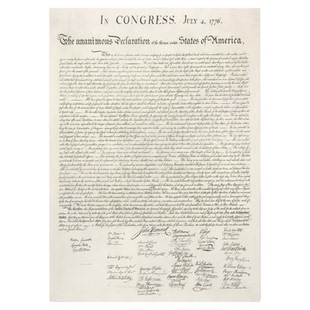 美国独立宣言海报手稿复刻印刷版美式复古墙面装饰画家居店铺墙画