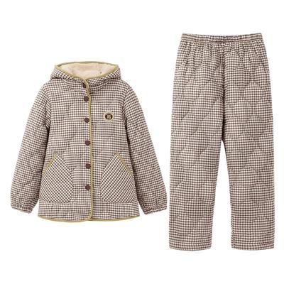 安之伴三层夹棉连帽冬季睡衣女