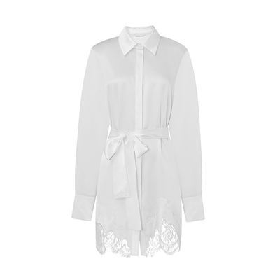 蕾丝衬衫裙系带外穿家居服