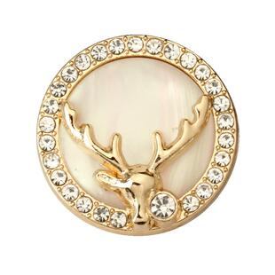 时尚镶钻衣服纽扣金属高级感大衣西装扣子女小香毛衣风衣钮扣复古