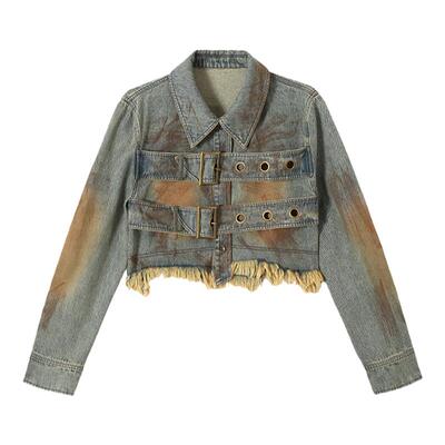 BAK原创设计套色牛仔衬衫