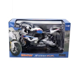 俊基1/12宝马s1000rr模型仿真合金机车摆件水鸟1250 R18 拿铁玩具