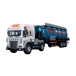 大号合金油罐车玩具儿童仿真工程车卡车运输车模型男孩新款半挂车
