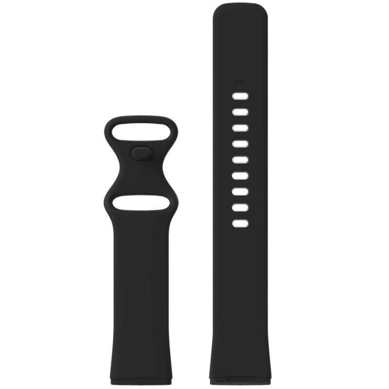 适用fitbit versa3/4/sense硅胶表带菲比智能手表腕带官方款按扣