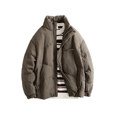 高级肌理感羽绒棉服男冬季