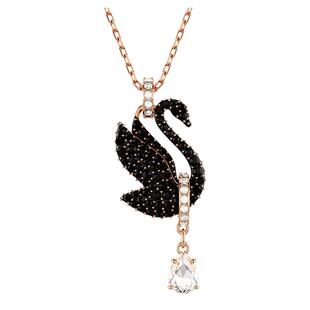 Swarovski/施华洛世奇24新品经典黑色大号天鹅女水钻项链5678045