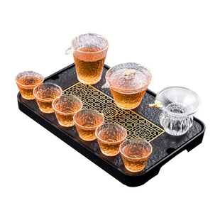 日式玻璃功夫茶具套装家用泡茶功夫茶杯高档盖碗办公室泡茶器茶壶