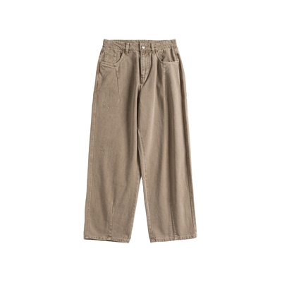 GOKIGA春秋日系休闲水洗直筒长裤