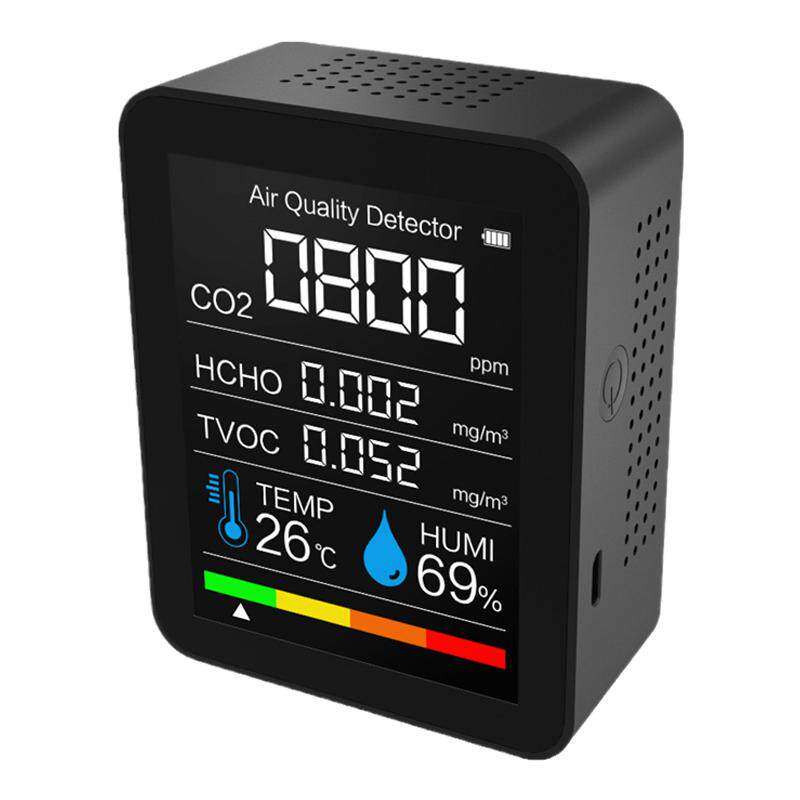 二氧化碳检测仪传感器便携CO2浓度空气质量氧气监测含氧温湿度计