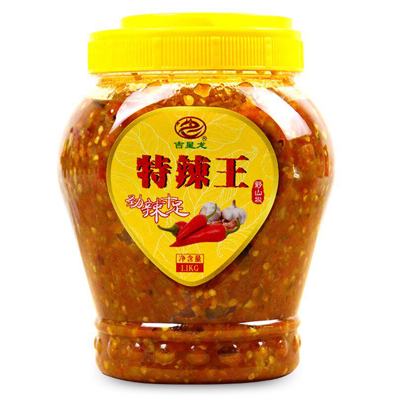 商用批发吉星龙特辣王御厨香蒜蓉辣椒酱江西大瓶装超辣自制辣椒酱