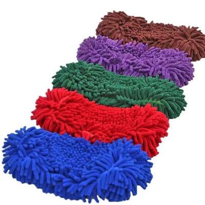 平板拖把替换布雪尼尔通用布套拖布配件大全头毛毛虫加厚松紧带款