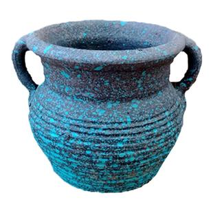 清特价微瑕疵花盆孤品处理盆复古做旧泥瓦粗陶盆插干花花瓶摆件