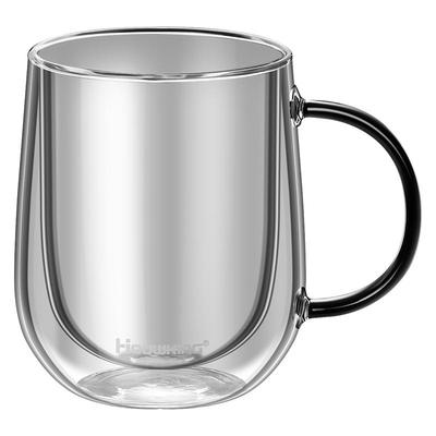 双层玻璃水杯家用带把手高颜值