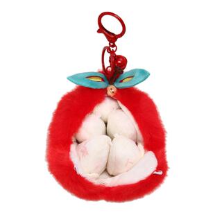 Jinnew原创剥皮苹果平安橘子毛绒玩偶公仔情侣礼物书包挂件钥匙扣