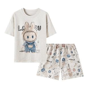 卡之恋睡衣女款纯棉夏季薄款短袖短裤套装夏天女士2026超火家居服