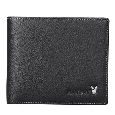 花花公子头层牛皮钱包男士礼盒装