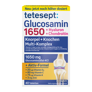 tetesept德舒倍氨糖软骨素片1650mg养护关节成人老年腰膝盖维骨力