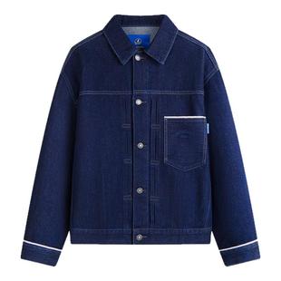NAVIGARE意大利小帆船水洗牛仔夹克男25秋季新款翻领工装茄克外套