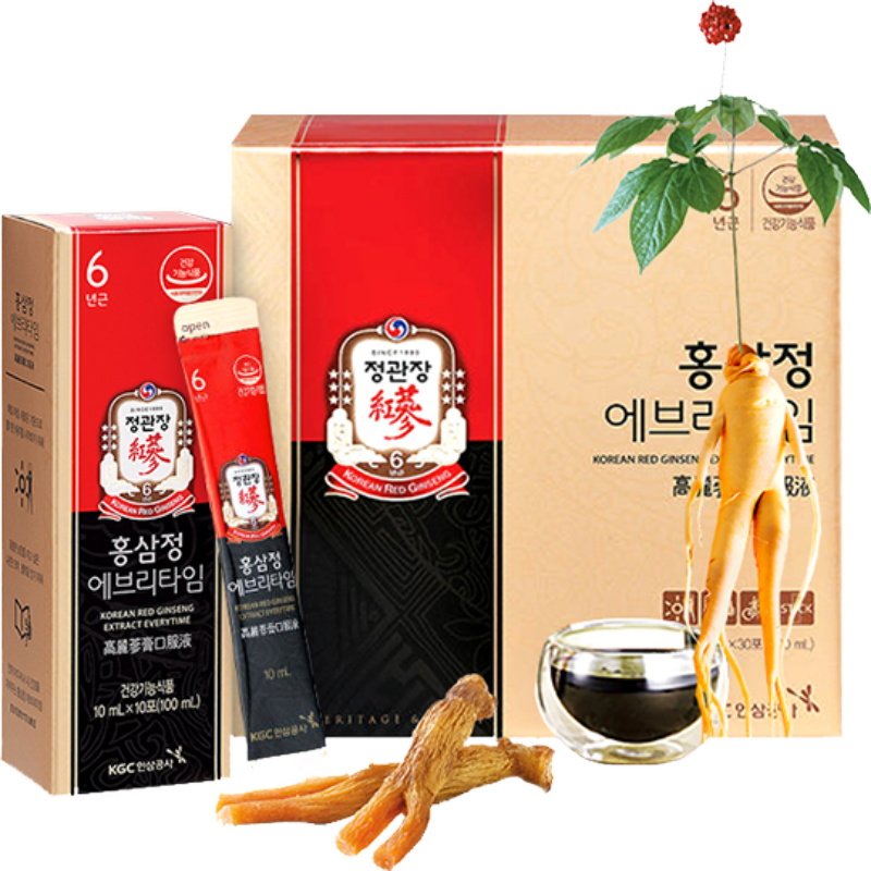百补正官庄6年根高丽参ET红参浆浓缩液补气血人参滋补效期26年7月