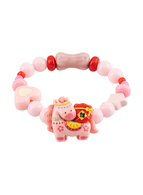 马年新年手链可爱卡通网红爆款喜庆多巴胺新款春节儿童礼物手饰