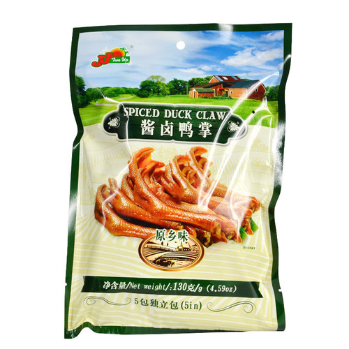JJ尊杰酱卤鸭掌包装鸭爪香脆鸭掌泡鸭掌原乡味泡椒辣鸡脚卤味特产