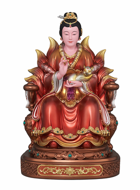 典藏九尾狐神像摆件树脂坐款九姑娘九公子佛像狐家太爷夫人中式