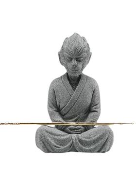青砂石齐天大圣摆件禅意猴子装饰
