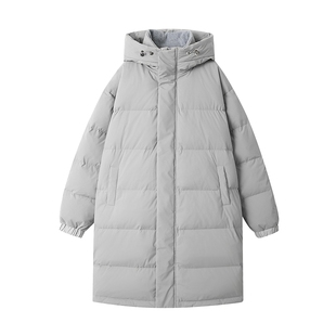 回力加厚中长款羽绒服男士冬季2024新款青少年学生冬装轻薄外套潮