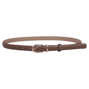 牛永真2025新款皮带女搭配牛仔裤夏季窄版装饰腰带真皮女士裤带黑