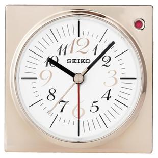 SEIKO日本精工时钟 小巧简约贪睡前置闹铃指示个性现代卧室小闹钟
