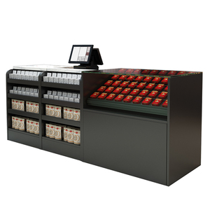 超市收银台烟柜台烟柜零食店柜台小型转角便利店收银桌烟酒柜组合