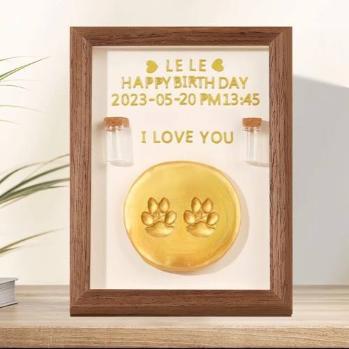 宠物爪印纪念相框狗狗爪印印泥脚印猫咪脚印猫毛发纪念品留念diy