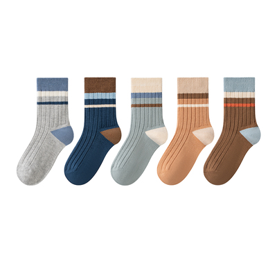 七巧板男童棉袜秋冬无骨舒适