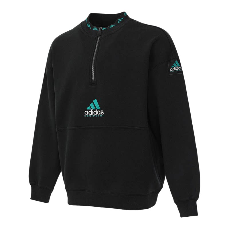 Adidas阿迪达斯男子加绒卫衣2026新款运动半拉链运动上衣JP0357